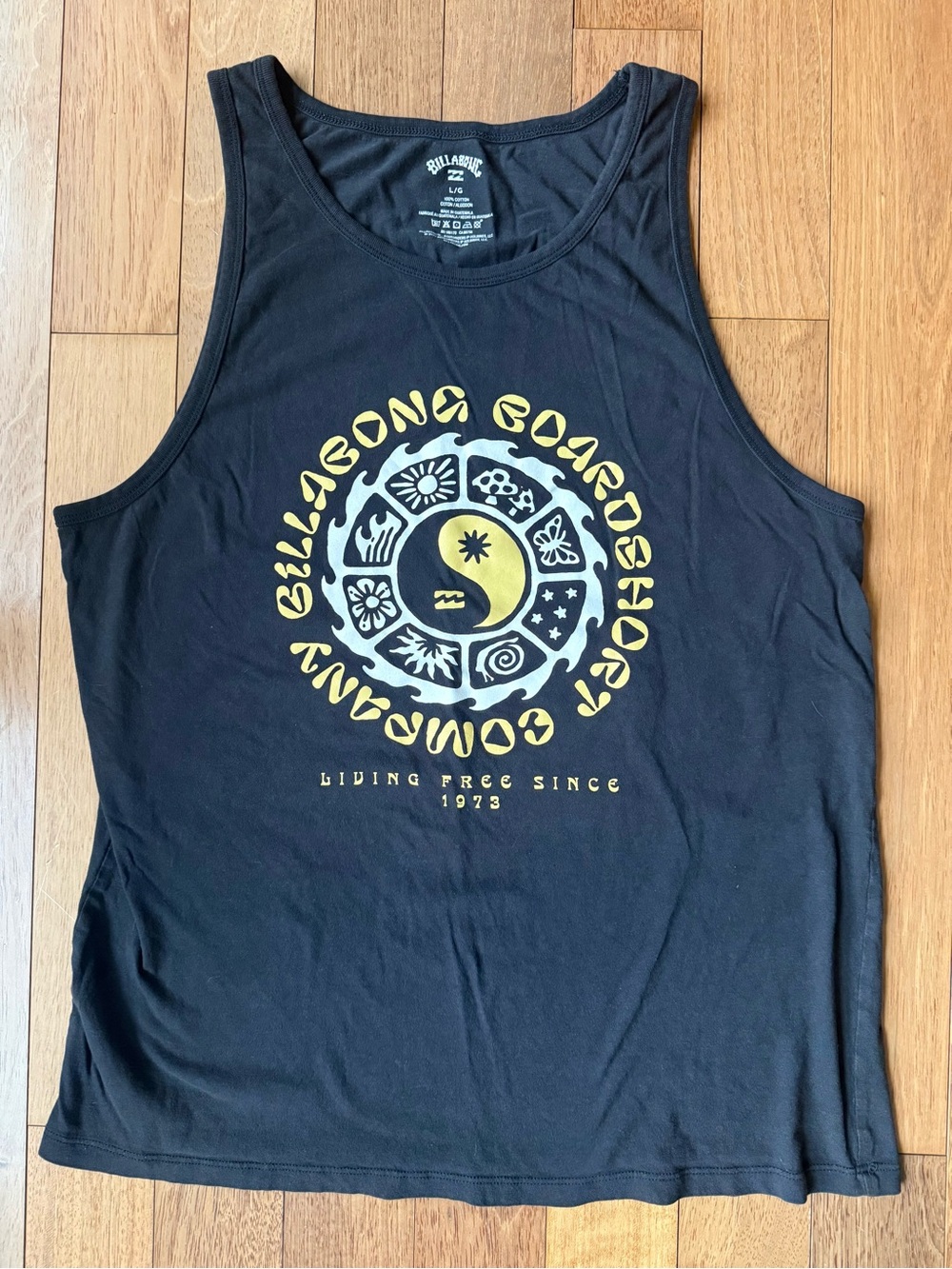 Billabong- Men's Black Graphic Tank Top - Picture 2 of 7
